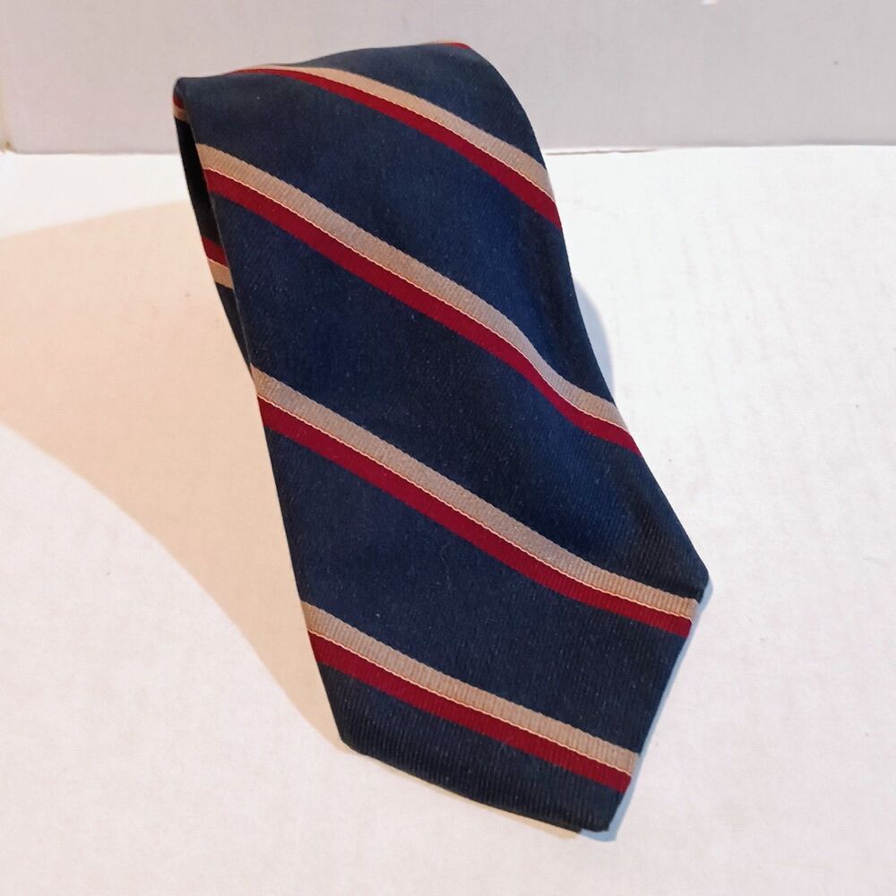 Vintage Yallum's Striped Silk Neck Tie-Kingston New York-1960s-Prep-Old Money